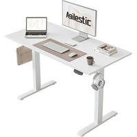 SCHREIBTISCH Höhenverstellbar Elektrisch 100 x 60 cm Weiß - Weiß, Holzwerkstoff (100/60/75cm)