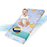 KINDERMATRATZE 60 x 120 cm klappbar, Schaumstoff, Mikrofaserbezug Blau - Blau, Textil - Best for Kids