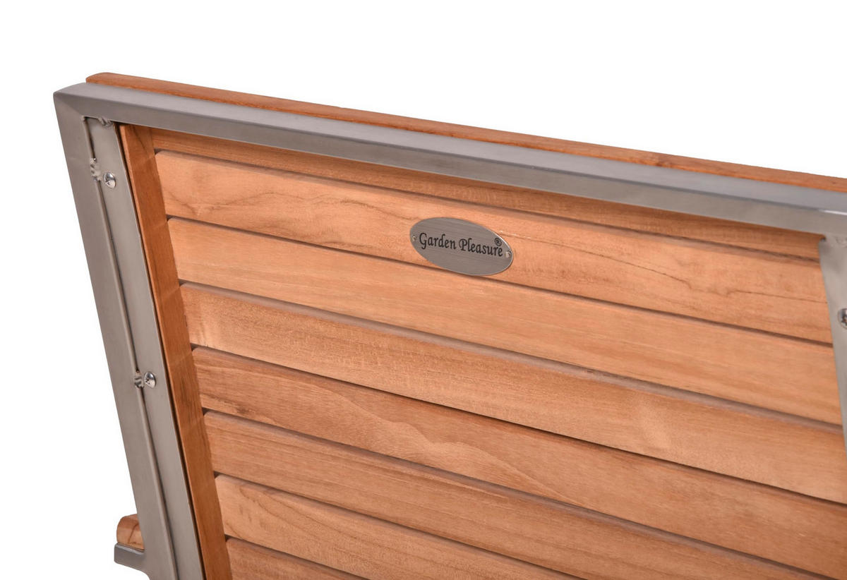 GARTEN-SITZGRUPPE Paul 5-teilig Tisch Hochlehner Braun Gartenmöbel-Set - Silberfarben, Holz - DELUKE