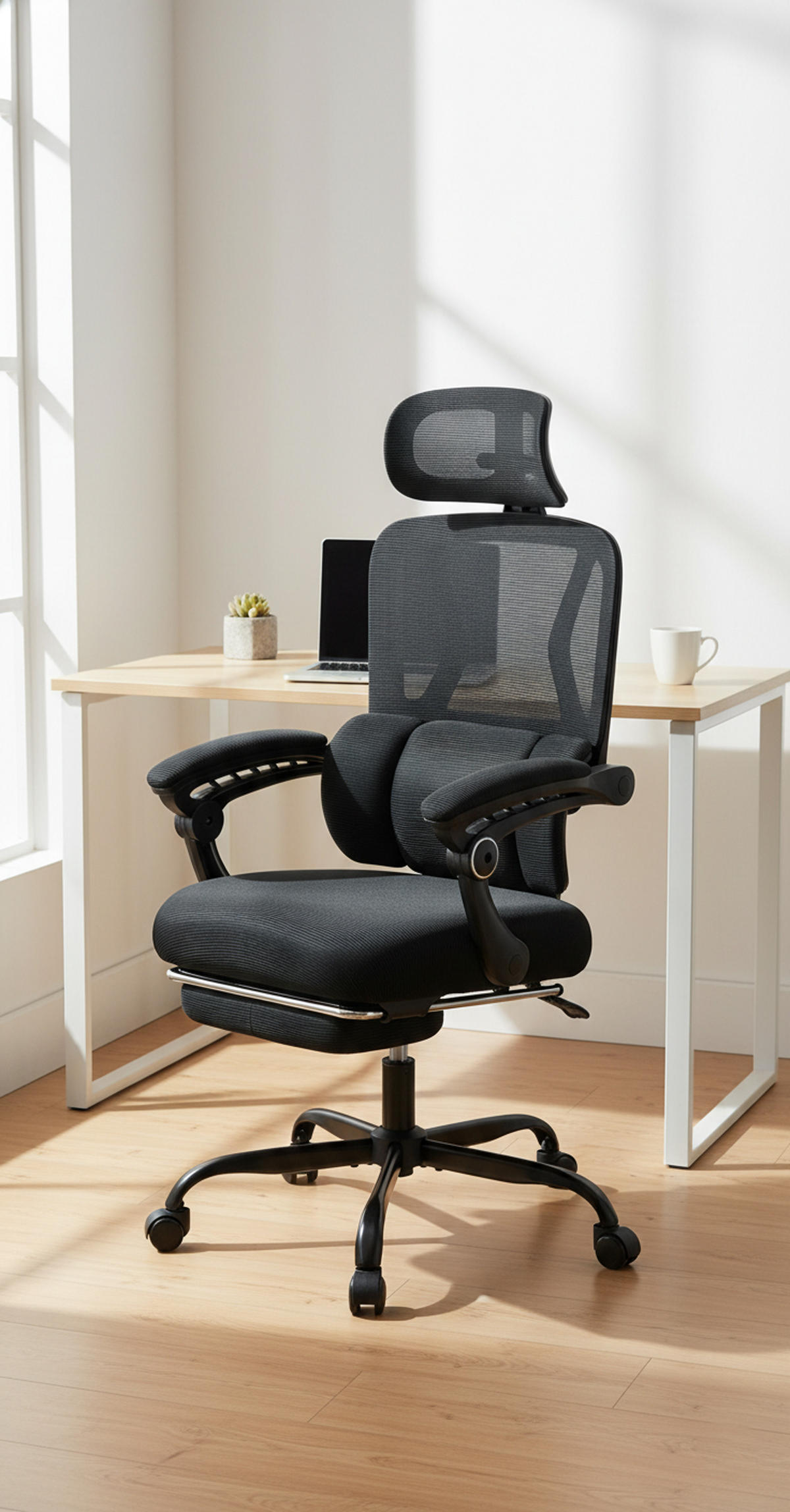 BÜROSTUHL Kador schwarz - Schwarz, Textil/Metall (64/127/60cm) - TPFLiving