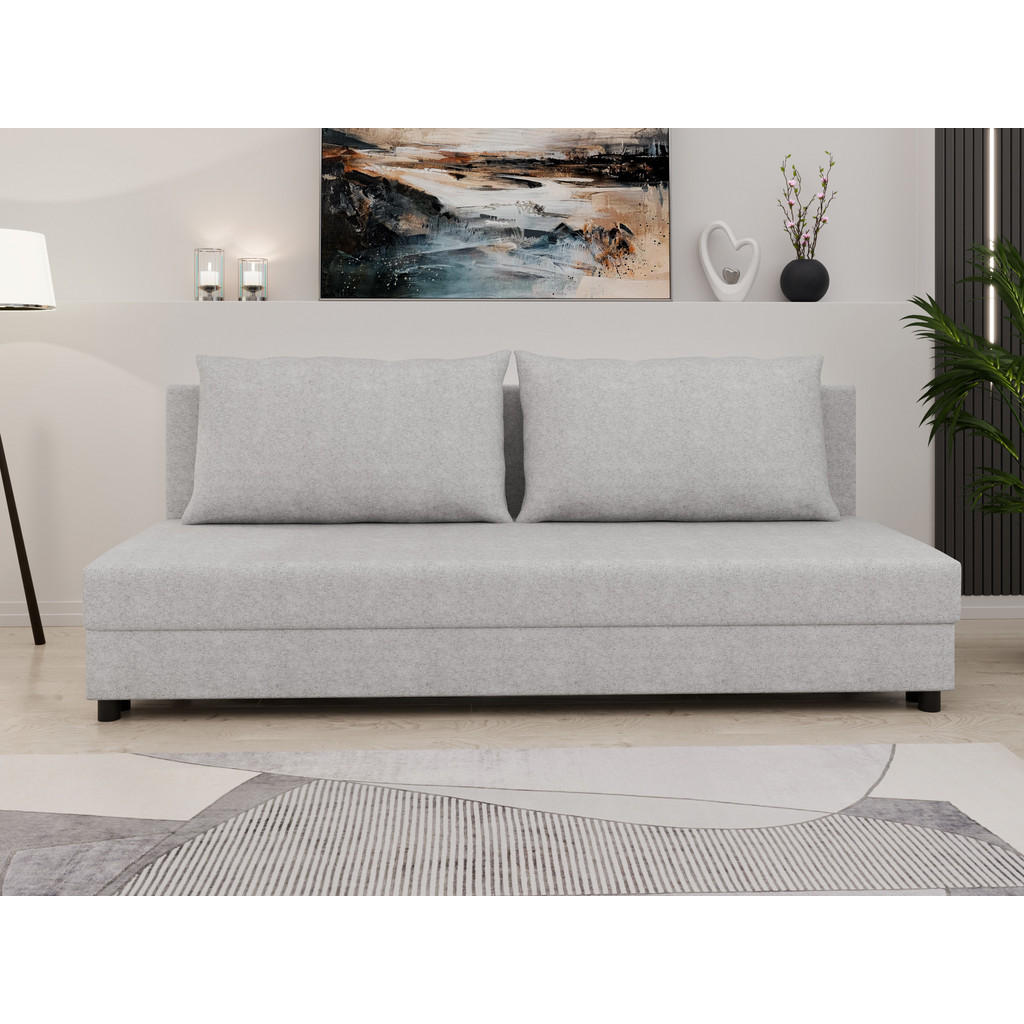 Thumbnail - Homesy Schlafsofa, Hellgrau, Holz, 194x48x71 cm, Wohnzimmer, Sofas & Couches, Schlafsofas