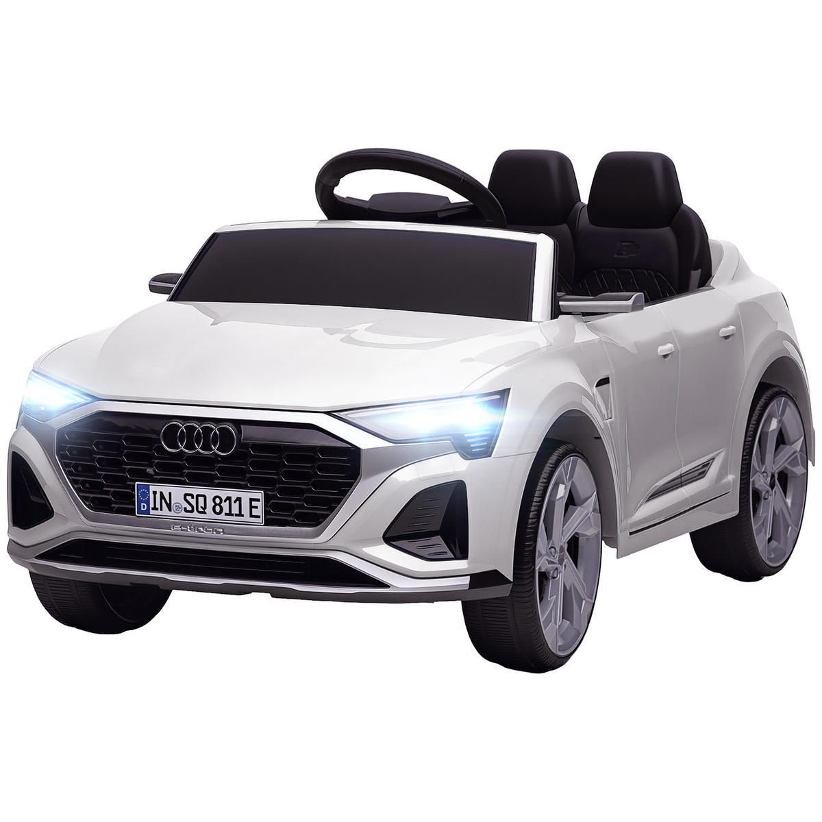 ELEKTRO-KINDERAUTO DE-06253 Audi Q8 lizenziert mit Fernsteuerung Weiß - Weiß, Kunststoff/Metall (98/49.5/43cm) - ComfortXL