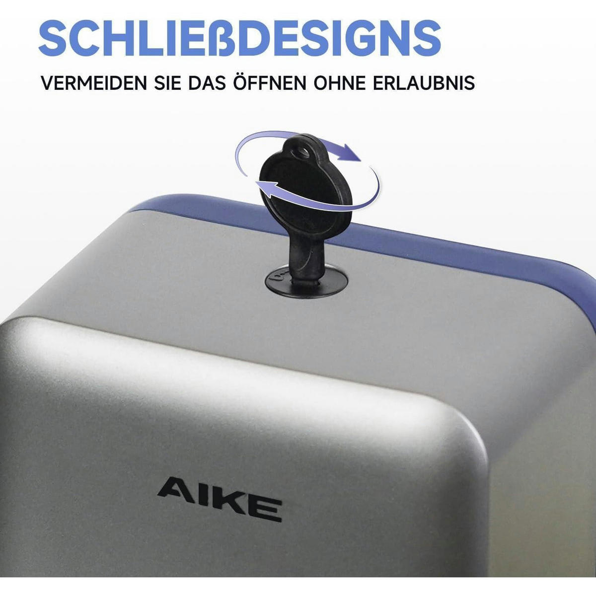 SEIFENSPENDER Wandmontage ohne Bohren 800ML Silber Grau - Silberfarben, Kunststoff (10.6/25.9/12.7cm)