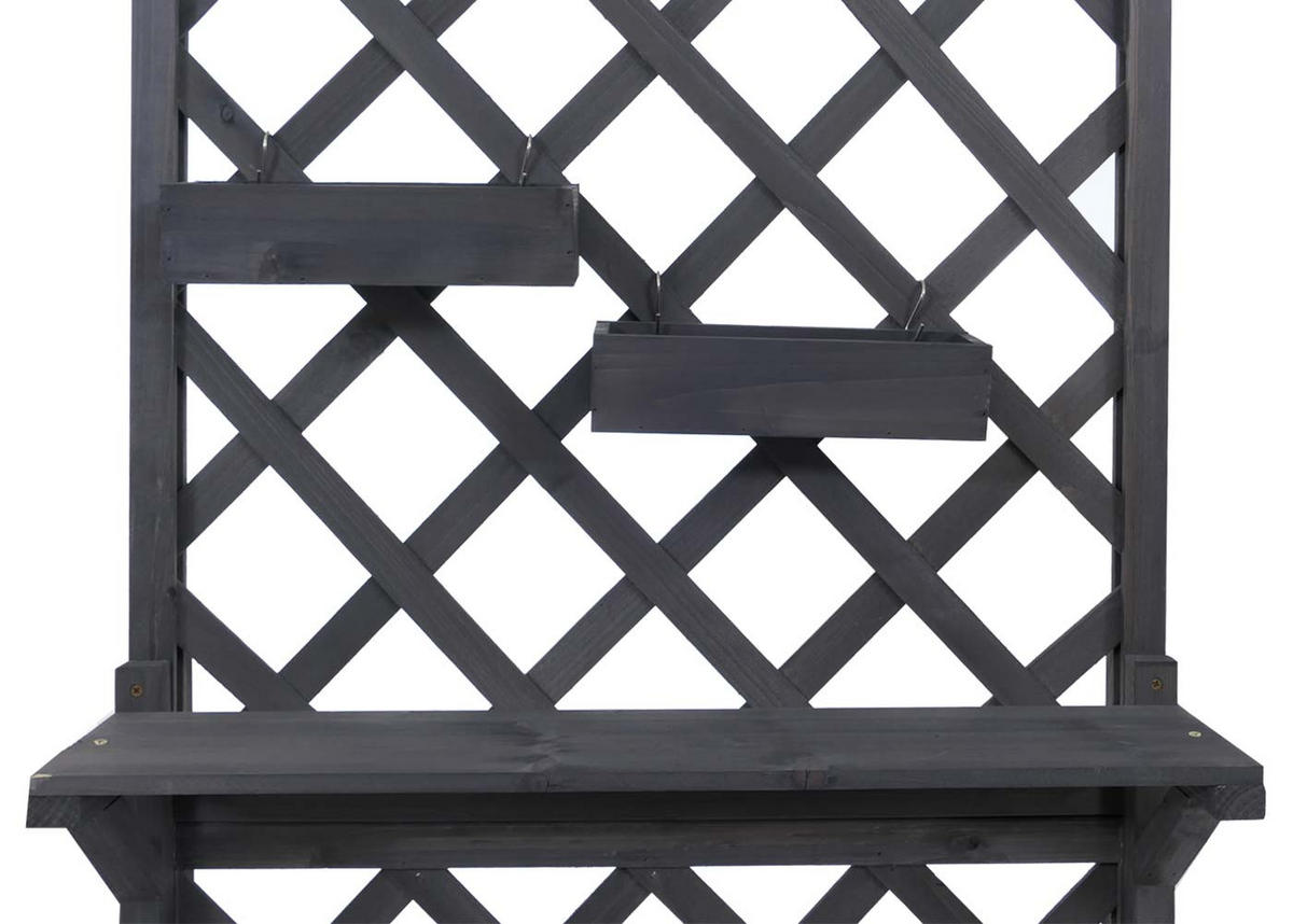 HOCHBEET 135x70x30cm Anthrazit-Grau - Grau, Holz (70/135/30cm) - PROREGAL