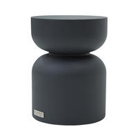 BEISTELLTISCH CHRONOS Klein aus Zement 35 x 35 x 46 cm - Schwarz, Naturmaterialien (35/35/47cm) - Elementi