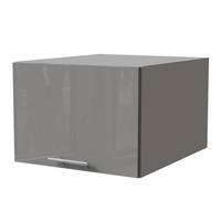 AUFSATZSCHRANK Essen W6B/50 Grau Hochglanz / Grau Matt 50 / 59 / 36cm - Grau, Holz/Holzwerkstoff (50/36/59cm) - Feldmann-Wohnen