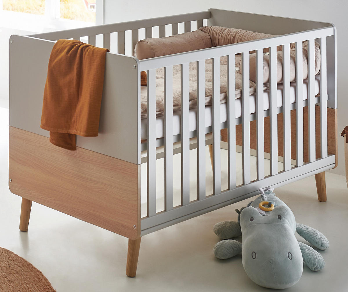 BABYZIMMER Set Lovis 2-teilig - Eichefarben/Hellgrau, Holz/Holzwerkstoff (1/1/1cm) - arthur berndt