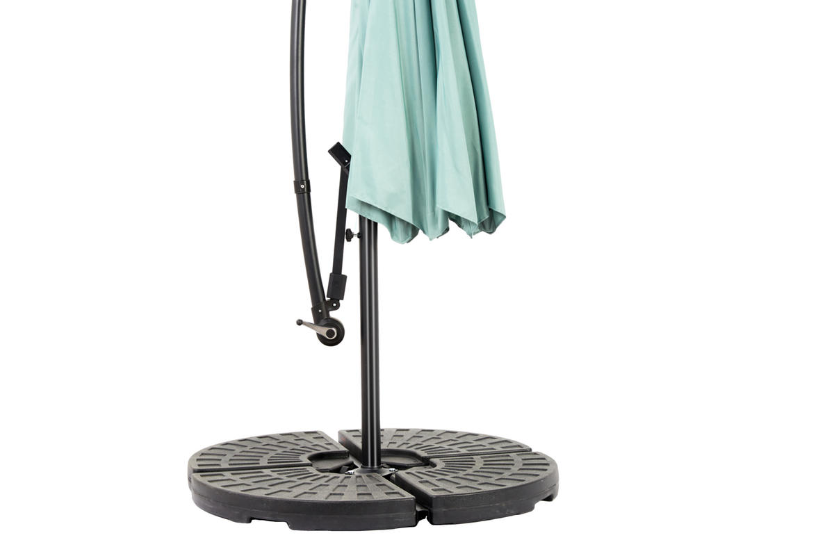SONNENSCHIRM Rechteckiger Doppelseitig Hellgrün 4,5 m - Grün, Metall (294/294cm) - ComfortXL