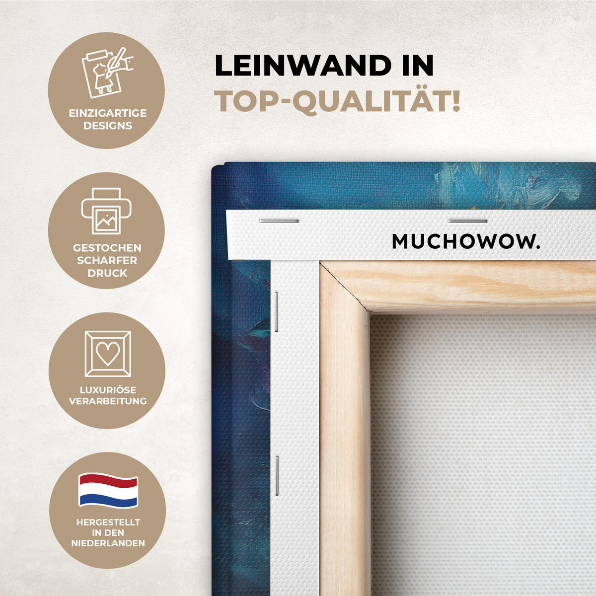 LEINWANDBILD Weihnachtsbaum - Weihnachten - Abstrakt - Farbenfroh 20x30 cm - Multicolor, Textil (20/30cm) - MuchoWow