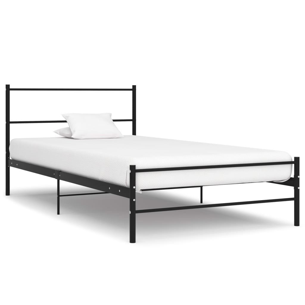 vidaXL Bettgestell Schwarz