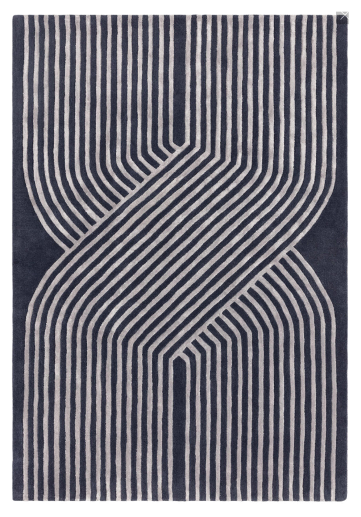 TEPPICH modern handgetuftet Wolle ACME Blau 120 x 170 cm - Blau, Naturmaterialien (120/170cm) - Novatrend