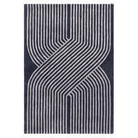 TEPPICH modern handgetuftet Wolle ACME Blau 120 x 170 cm - Blau, Naturmaterialien (120/170cm) - Novatrend