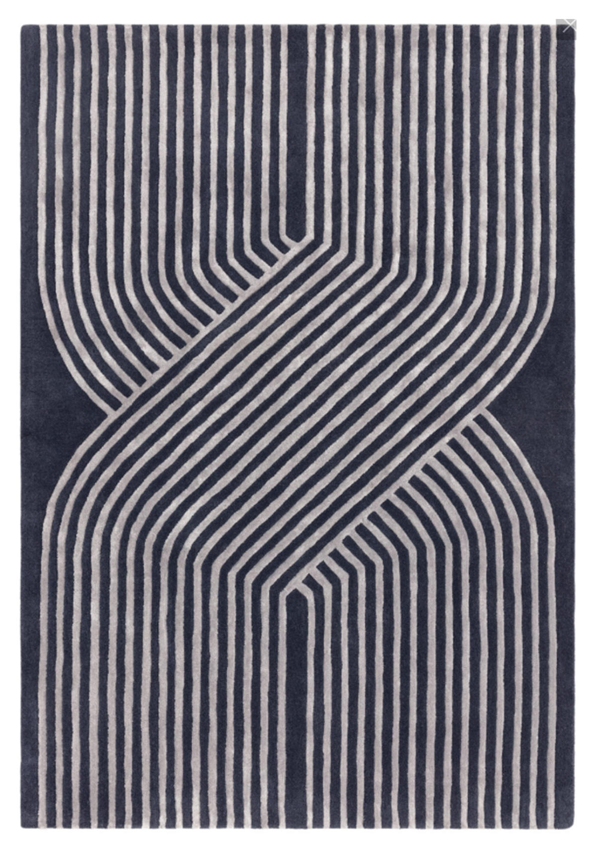 TEPPICH modern handgetuftet Wolle ACME Blau 120 x 170 cm - Blau, Naturmaterialien (120/170cm) - Novatrend