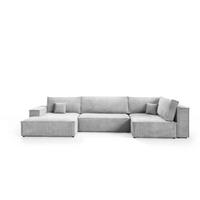 WOHNLANDSCHAFT Pablo Maxi mit Schlaffunktion Hellgrau Cord - Hellgrau, Textil (397/85/148cm) - Bromarkt