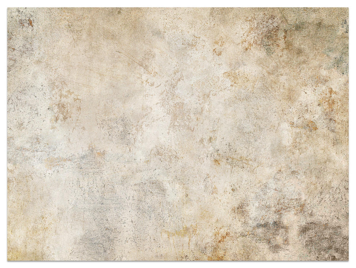 FOTOTAPETE für Wohnzimmer Minimal Beige Betonwand 300x210 - Gelb/Beige, Papier (300/210cm) - Muralo