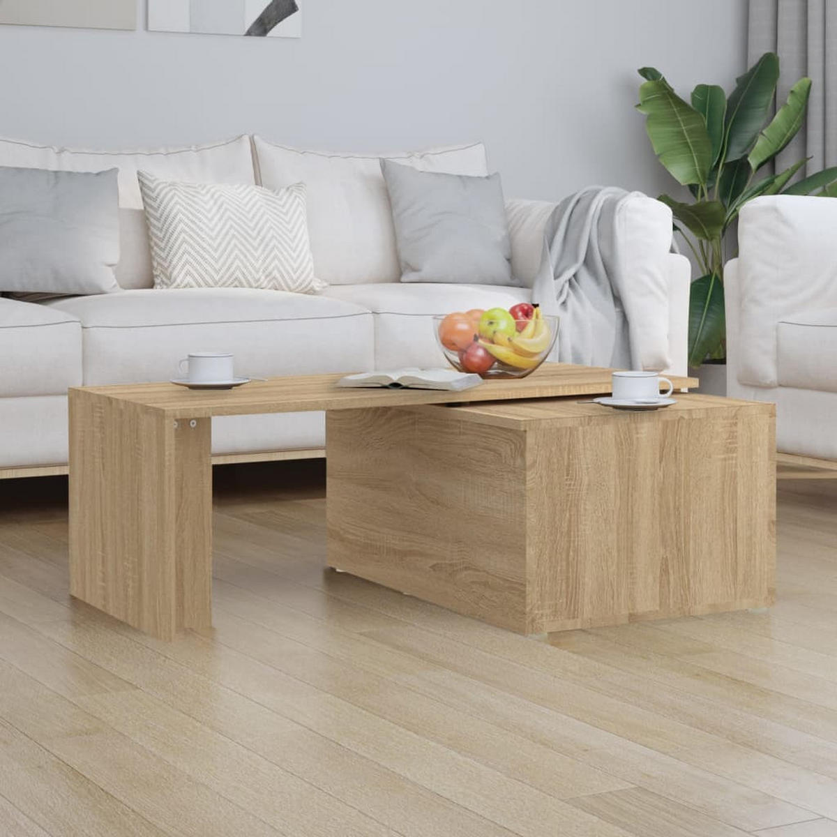 COUCHTISCH Sonoma-Eiche 150x50x35 cm Holzwerkstoff - Hellbraun, Holzwerkstoff (50/150/35cm) - furnicato
