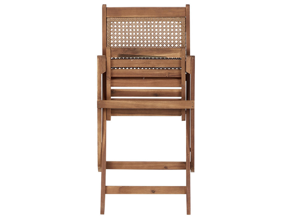 BISTRO-SET 2-Sitzer Heller Holzfarbton Paraggi - Hellbraun, Holz - Beliani