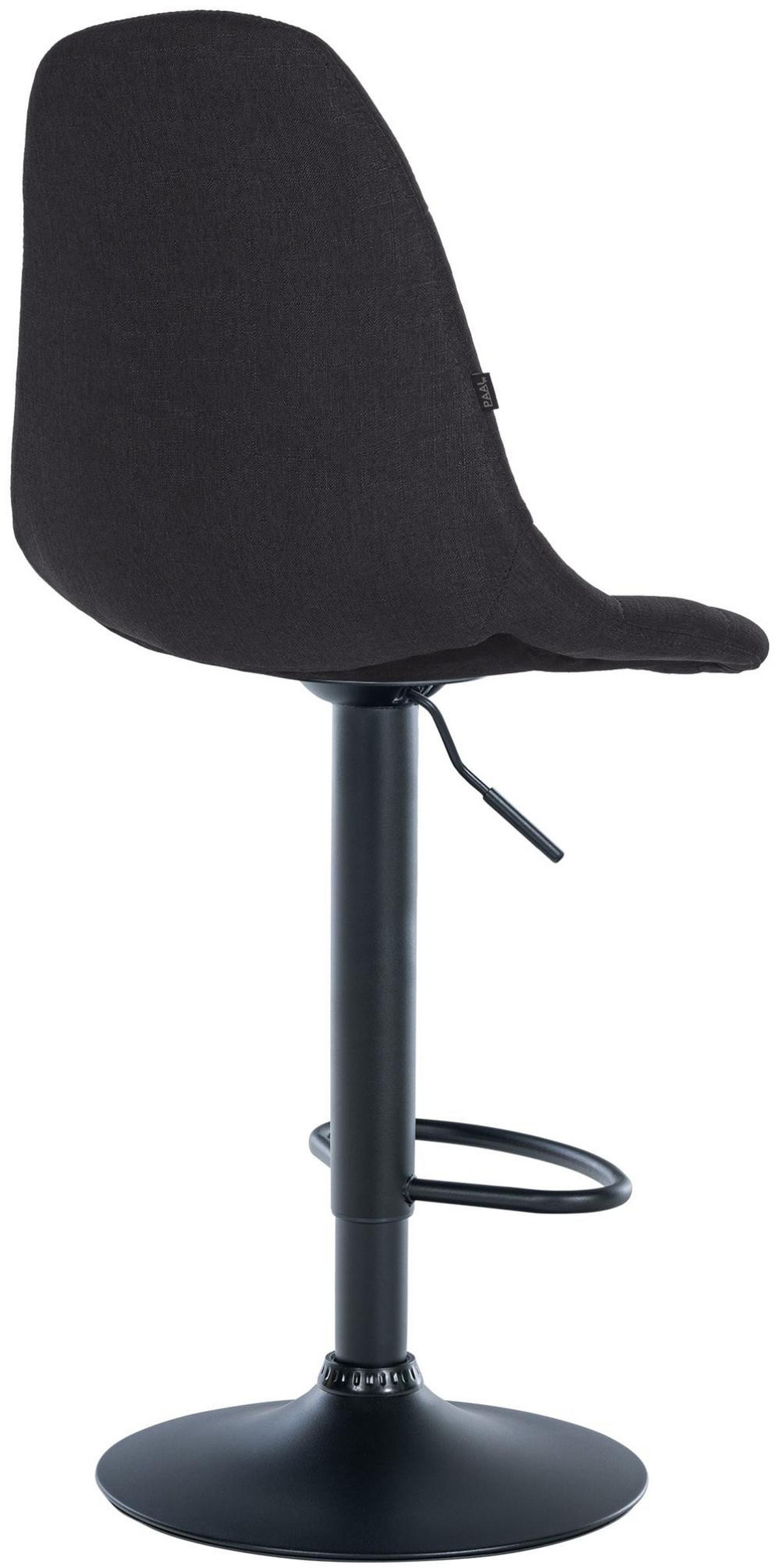 BARHOCKER Metall schwarz - Schwarz, Textil/Metall (47/99/56cm) - CLP