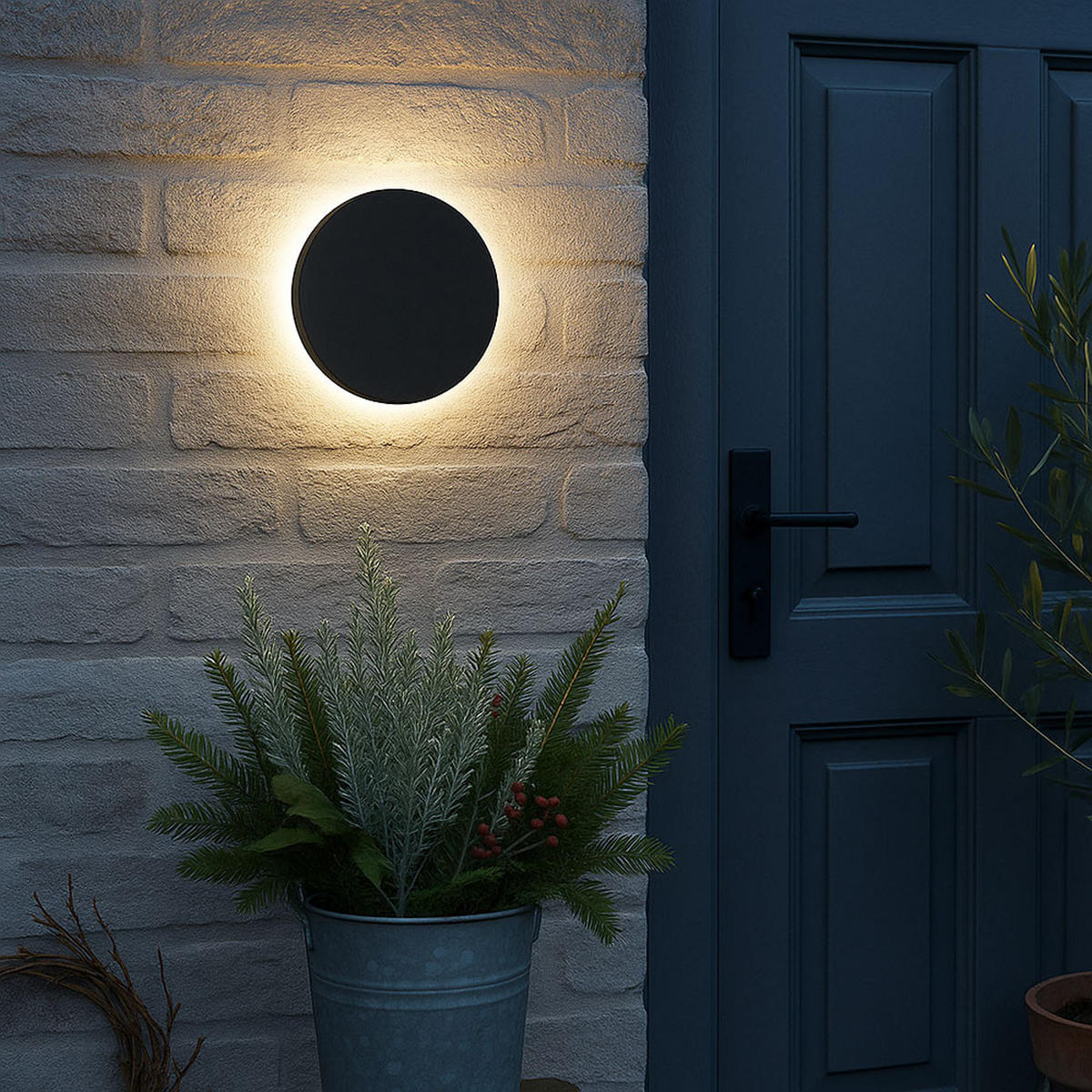 LED AUSSENLEUCHTE Lamont Schwarz - Schwarz, Kunststoff (25.2/4.8/25.2cm) - Globo Lighting