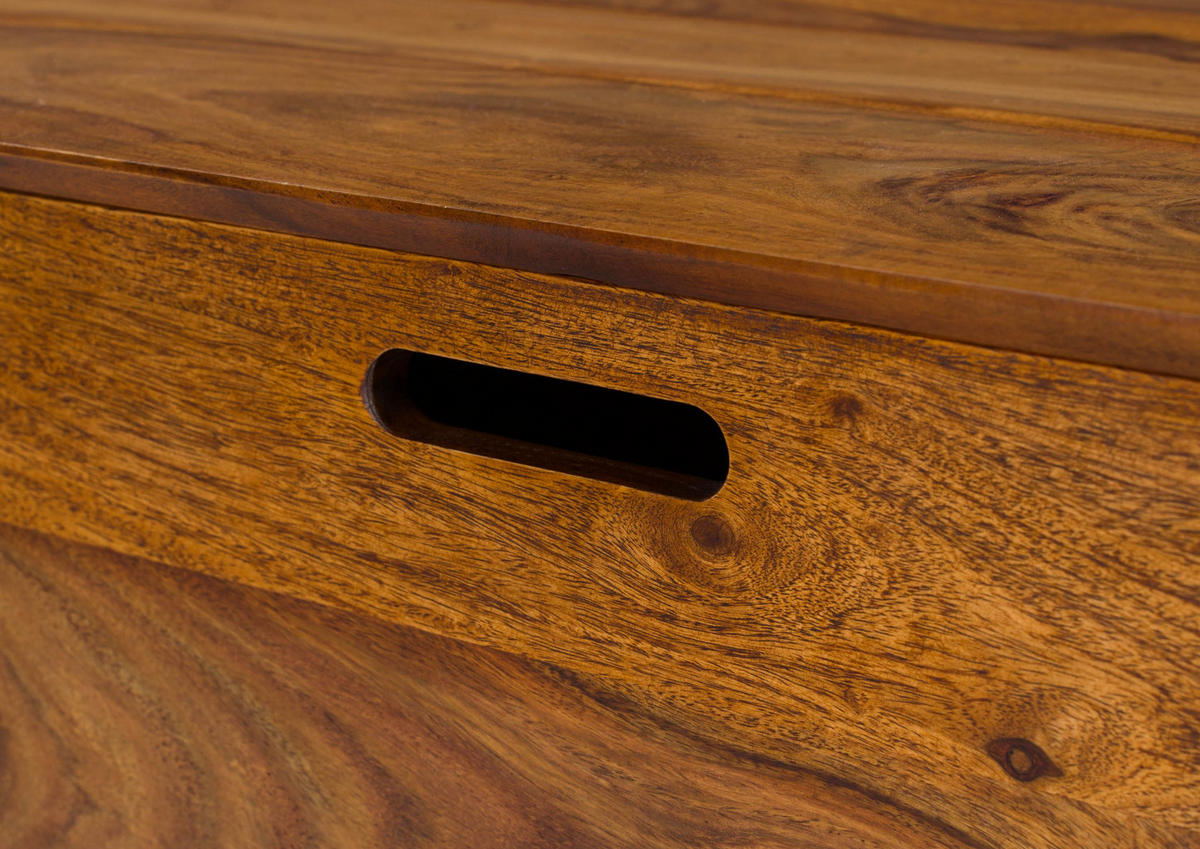 KOMMODE Sheesham 90x40x75 hellbraun lackiert MAILAND #103 - Braun, Holz (90/75/40cm) - Massivmoebel24