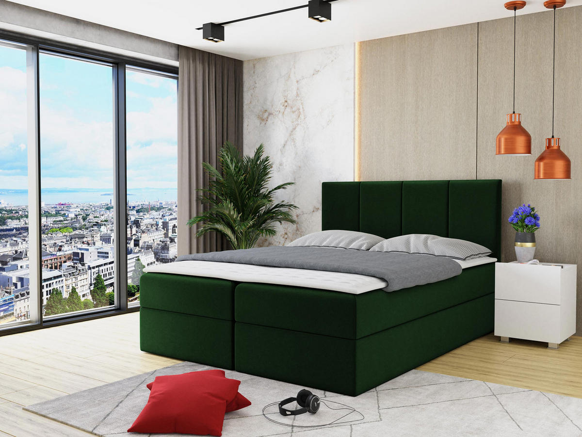 BOXBETT Rebos - H3 - Grün, Holz/Textil (180/200cm) - MIRJAN24