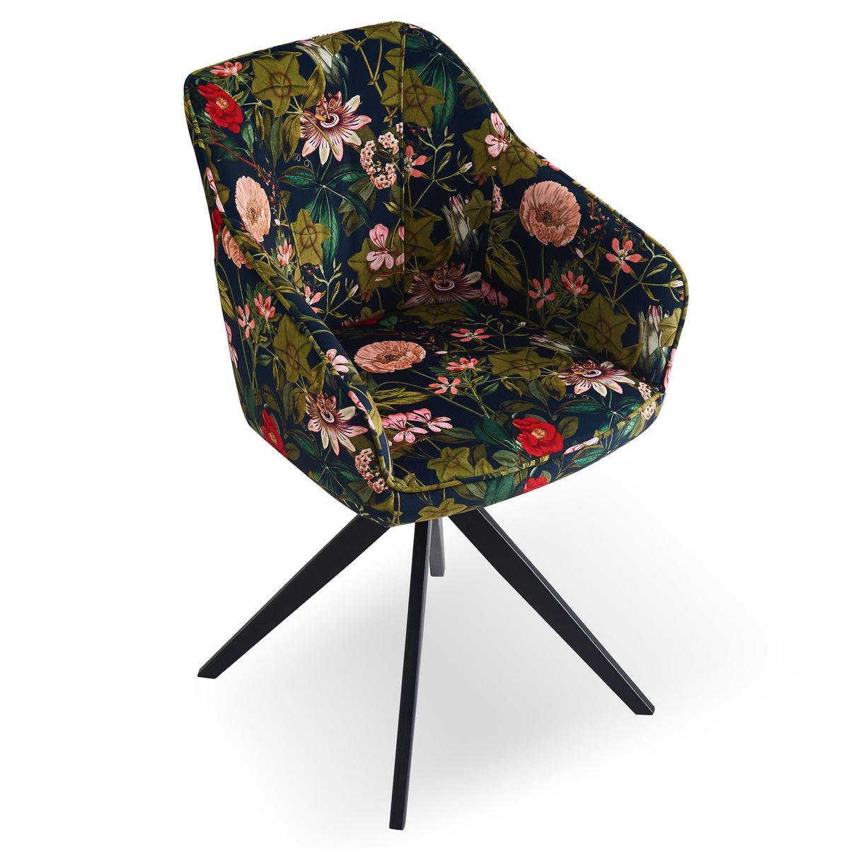 ARMLEHNSTUHL PANDORA Petrol - Petrol, Textil/Metall (57/82/62cm) - B&D Home
