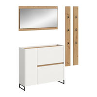 GARDEROBEN-SET DRIVE 4-tlg. (B/H/T: ca. 172/192/32 cm) in Weiß/weiß - Weiß, Holzwerkstoff (172/192/32cm)