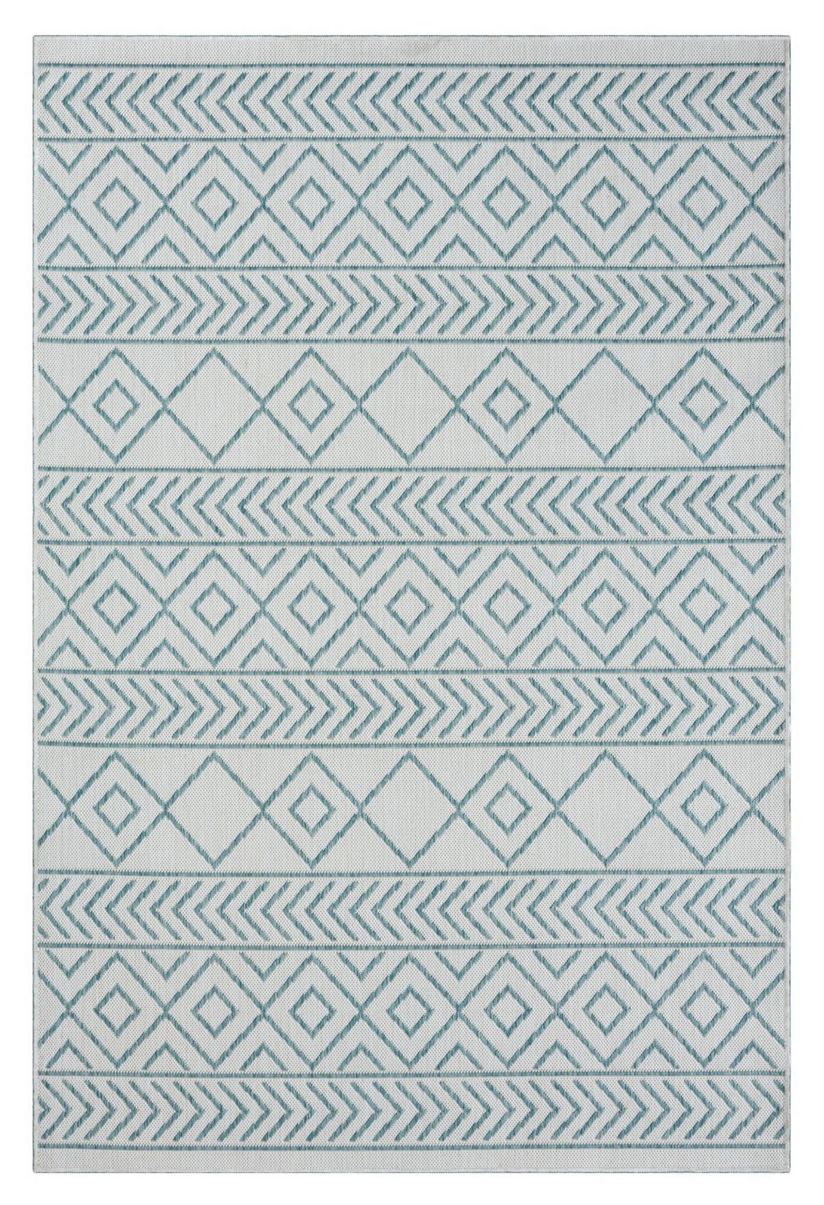 OUTDOORTEPPICH Juniper Blaugrau,Petrol,Hellgrau 80/150 cm - Blaugrau, Textil (80/150cm) - My-Rug