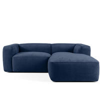 ECKSOFA RECHTS FUBBO, Dunkelblau - Dunkelblau, Holz/Holzwerkstoff (225/176cm) - KONSIMO®