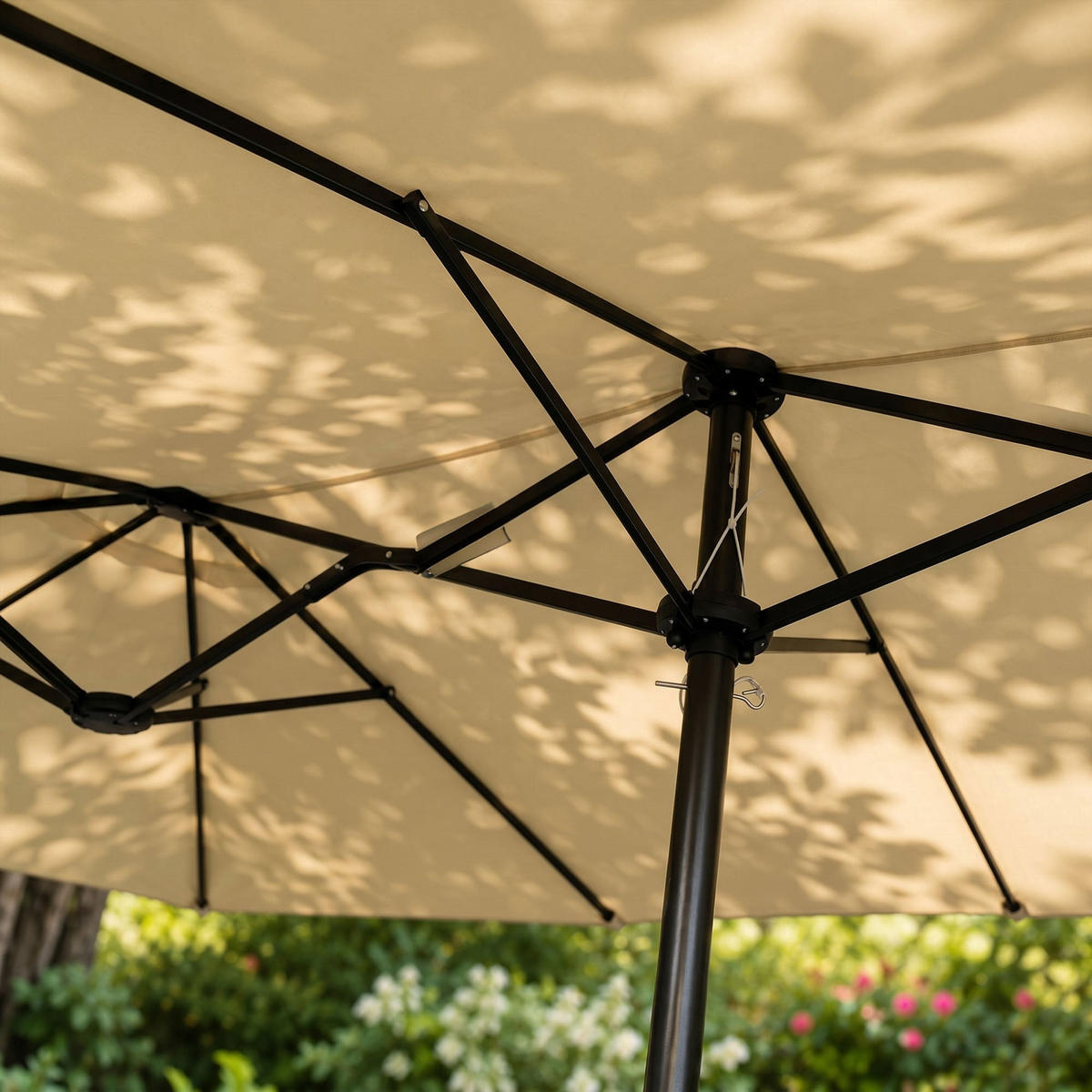 SONNENSCHRIM Beige 245/460 cm - Beige/Schwarz, Metall (460/270cm) - Akord