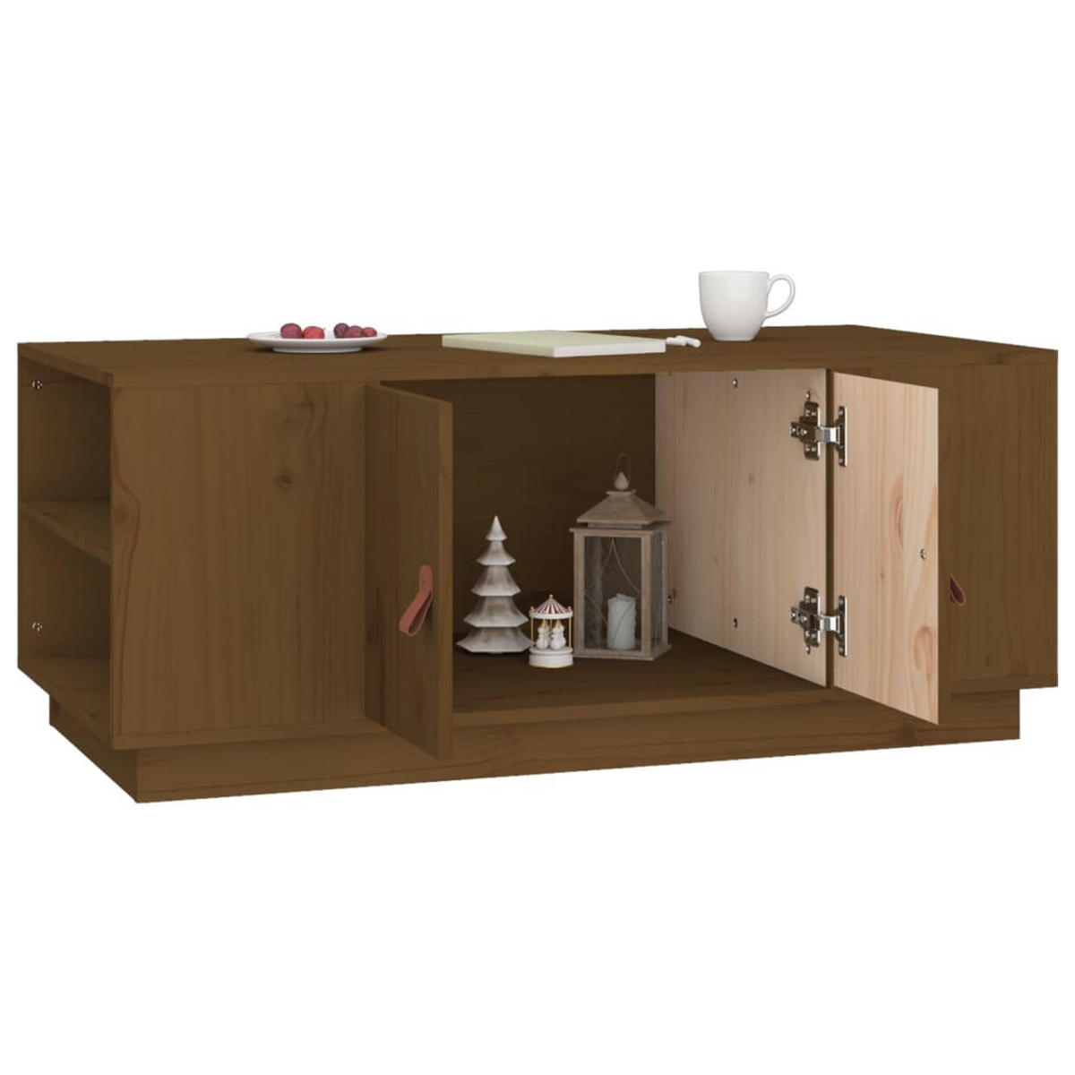 COUCHTISCH Honigbraun 100x50x41 cm Massivholz Kiefer - Braun, Holz (100/50/41cm) - furnicato