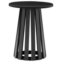 BEISTELLTISCH Liv Schwarz Ø 45/55 cm - Schwarz, Holzwerkstoff (45/45/55cm) - Happy Garden