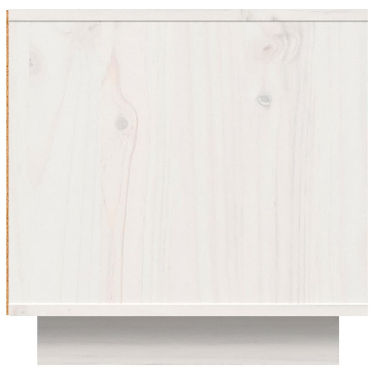 TV-SCHRANK Weiss 140/40/40 Cm Massivholz Kiefer - Weiß, Holz (40/40/140cm) - vidaXL