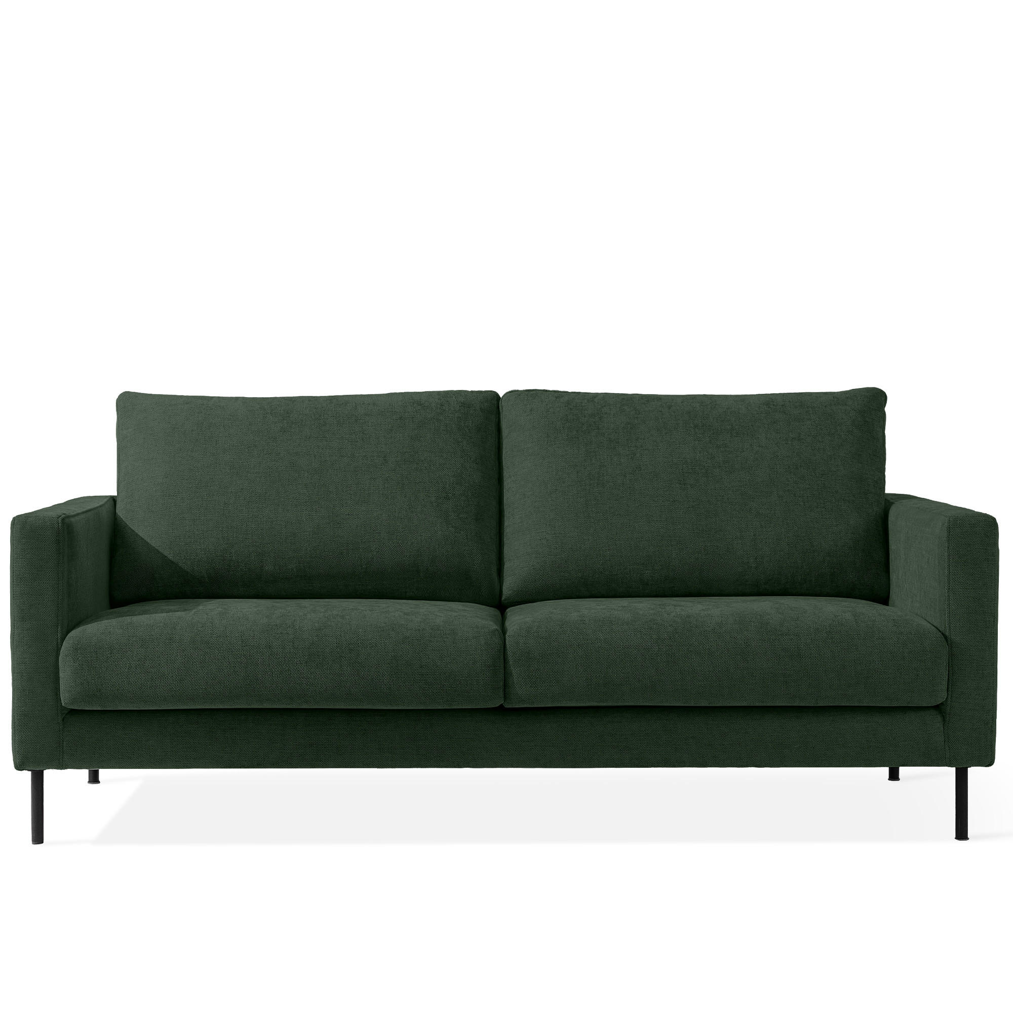 SOFA LUMO, 3-Sitzer, Dunkelgrün - Dunkelgrün/Schwarz, Holz/Holzwerkstoff (198/90/95cm) - KONSIMO®