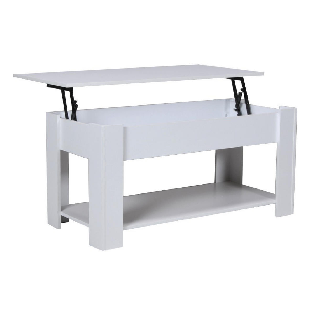 COUCHTISCH UTAH / 100x50cm - Weiß - Weiß, Holzwerkstoff (104/62/74cm) - Weber Industries