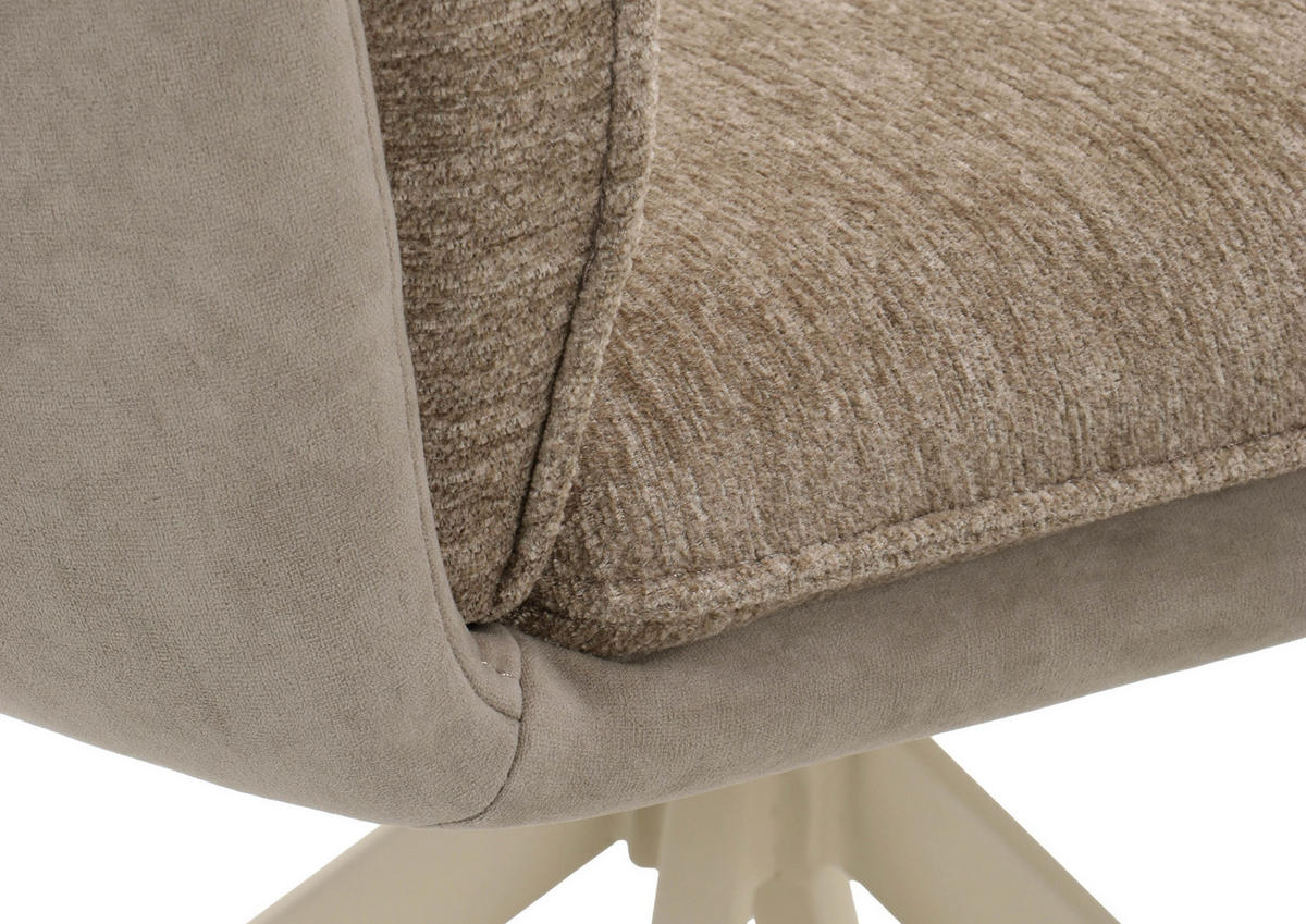 STUHL 100% Polyester 47 x 61 x 88 cm beige / braun POLSTERSTÜHLE #02 - Beige, Kunststoff (47/88/61cm) - Massivmoebel24