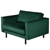 XL SESSEL - Schwarz/Grün, Textil/Metall (117/81/96cm) - home24