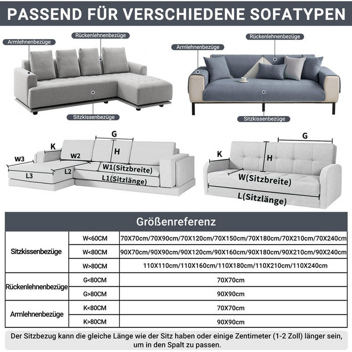 SOFAÜBERWURF Blaugrau 1 Stück - Blaugrau, Textil (70/70cm) - Coonoor