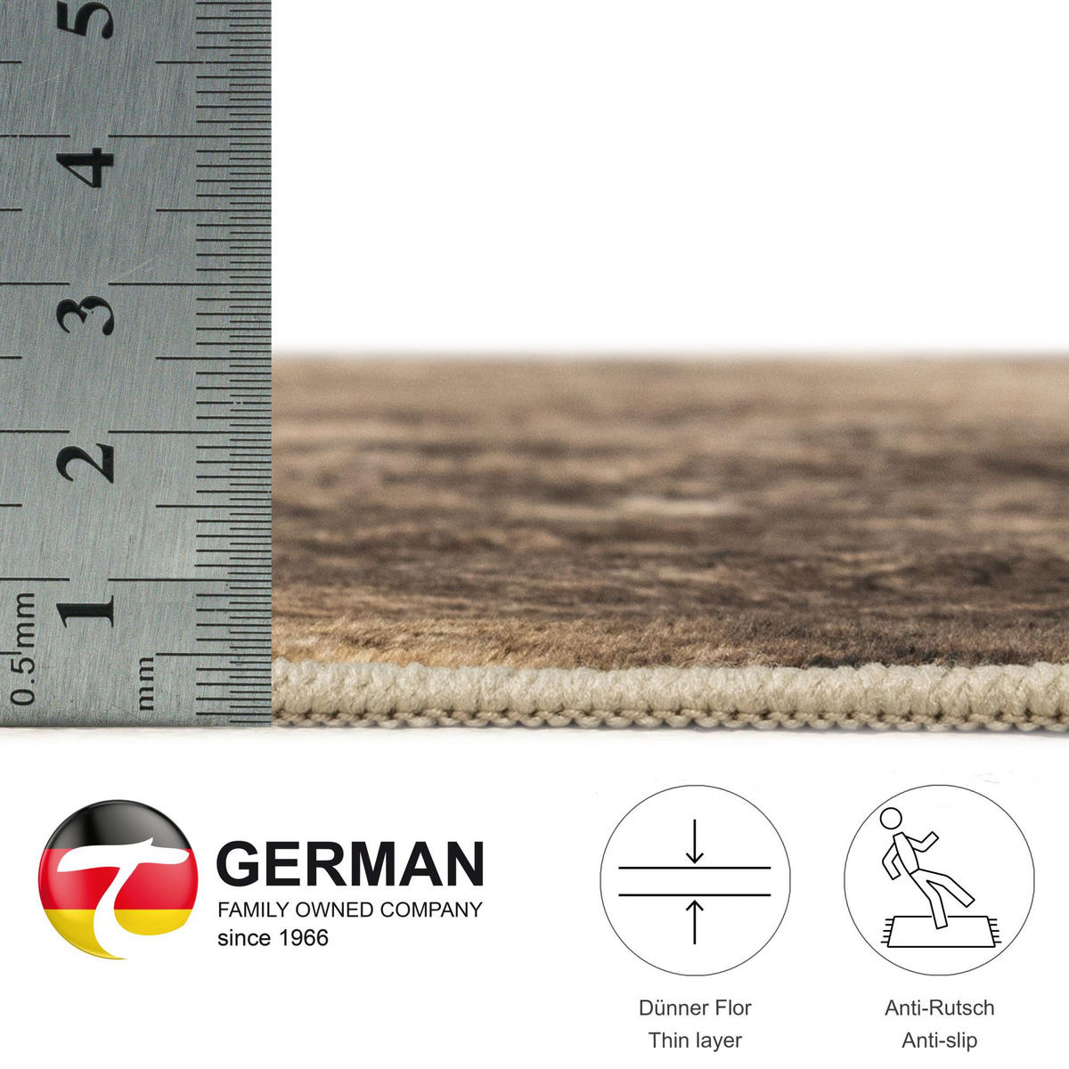 KUNSTFELL-TEPPICH Emilia 100x130 cm - Braun, Textil (100/130cm) - Gino Falcone