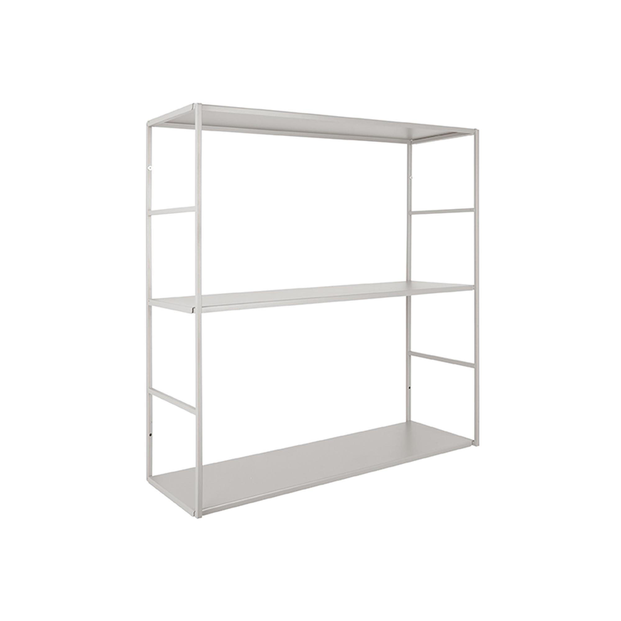WANDREGAL Level Grau 60/20/60 cm - Grau, Metall (20/60/60cm) - Present Time