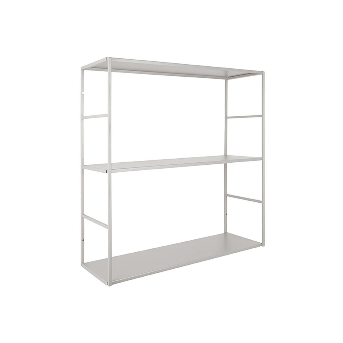 WANDREGAL Level Grau 60/20/60 cm - Grau, Metall (20/60/60cm) - Present Time