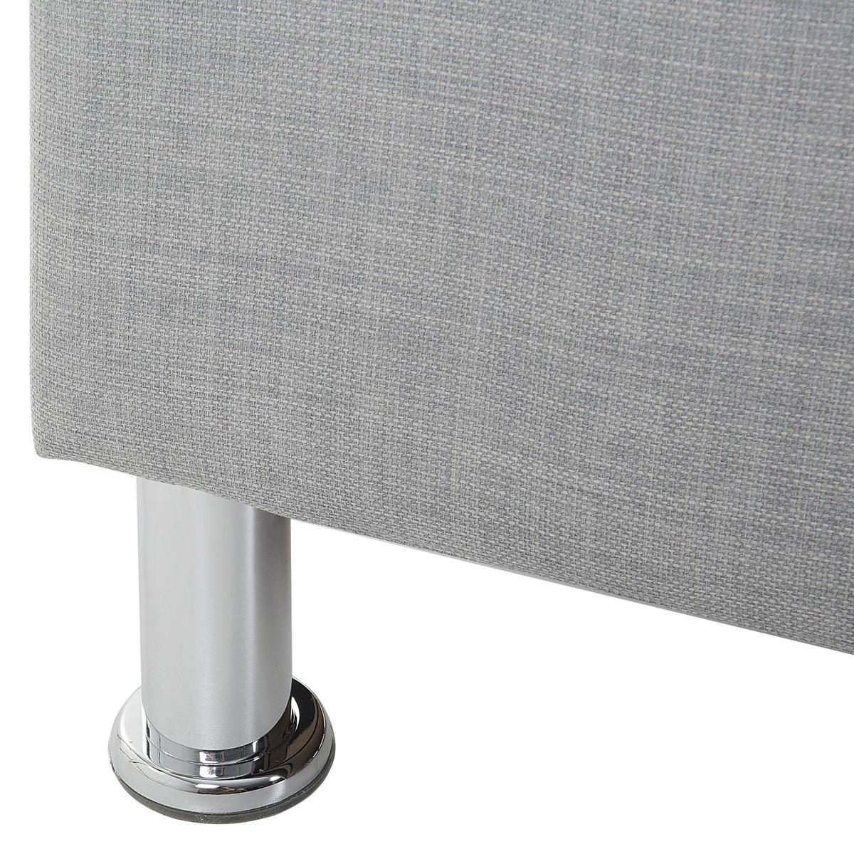 POLSTERBETT 160/200cm Hellgrau Metz - Hellgrau, Textil (160/200cm) - Beliani