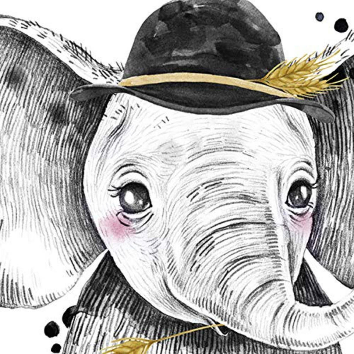 POSTER Set mit 4 Tieren Kindern Süßigkeiten A4 Rahmenlos - Klar, Papier (29.7/3cm) - Nacnic