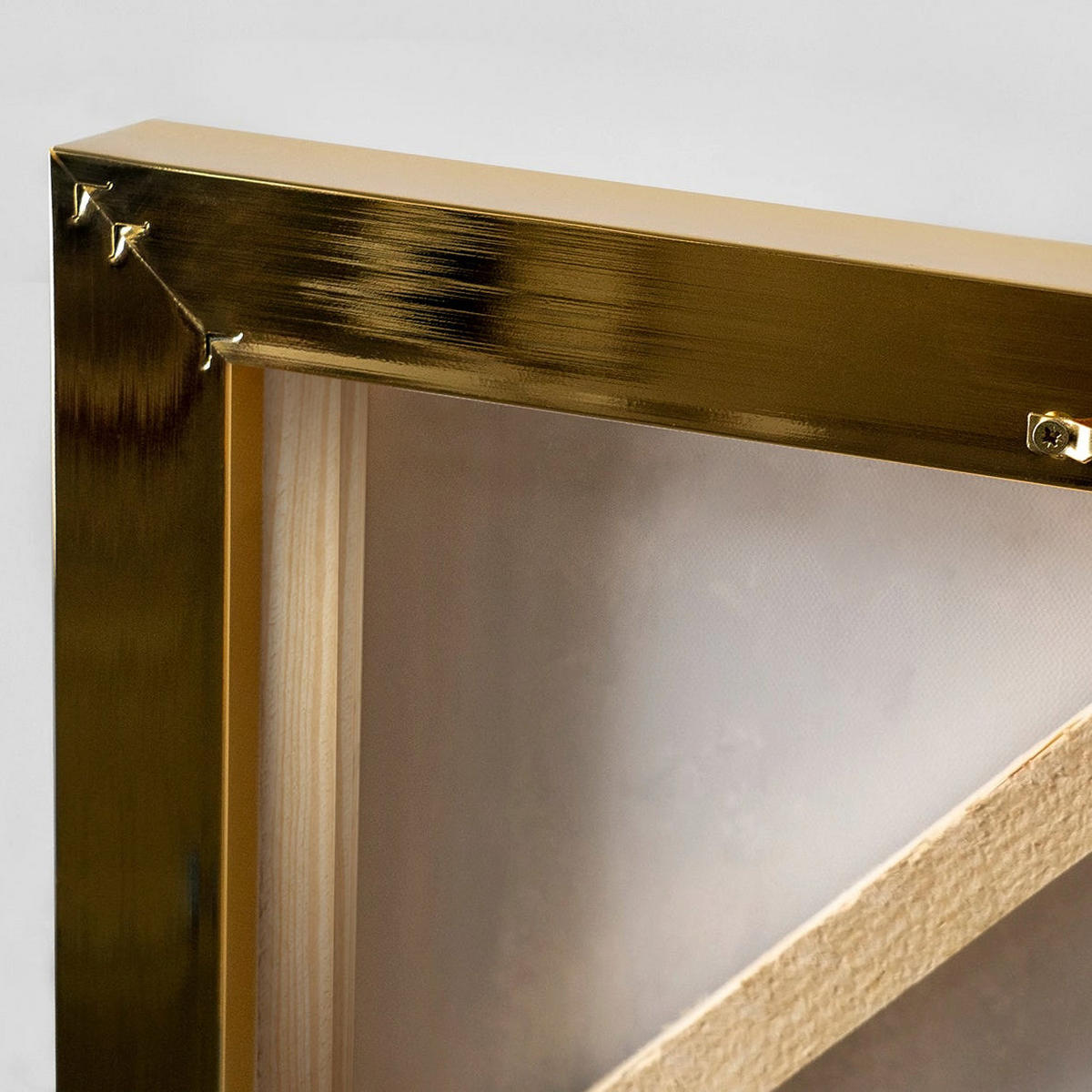GEMÄLDE Blumige Zärtlichkeit Schattenfugenrahmen Gold 140x100 cm - Goldfarben, Holz (140/100cm) - YS-art gallery