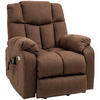 SESSEL mit Aufstehhilfe, Polyester - Braun, Kunststoff (95/107/92cm) - HOMCOM