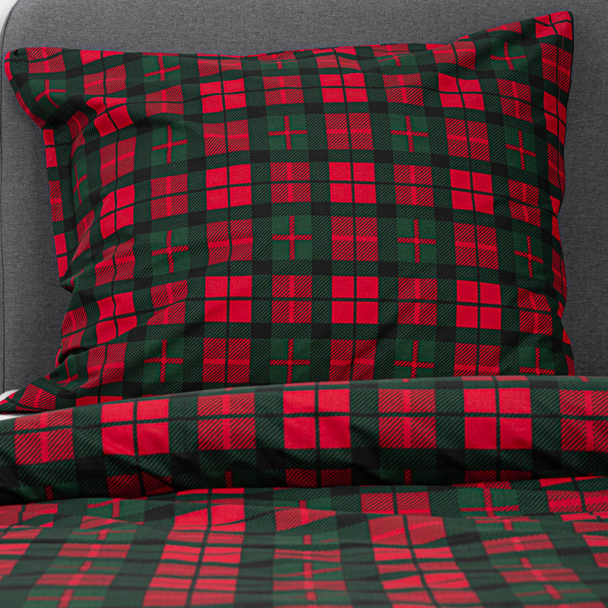 BETTWÄSCHE Tartan Baumwolle 220/200 cm - Multicolor, Textil (220/200cm) - Homla