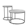 COUCHTISCH-SET Ottawa Marmor Weiß 55 x 55 cm 2 Teile - Weiß Hochglanz, Holzwerkstoff (55/55/34.5cm) - Vicco