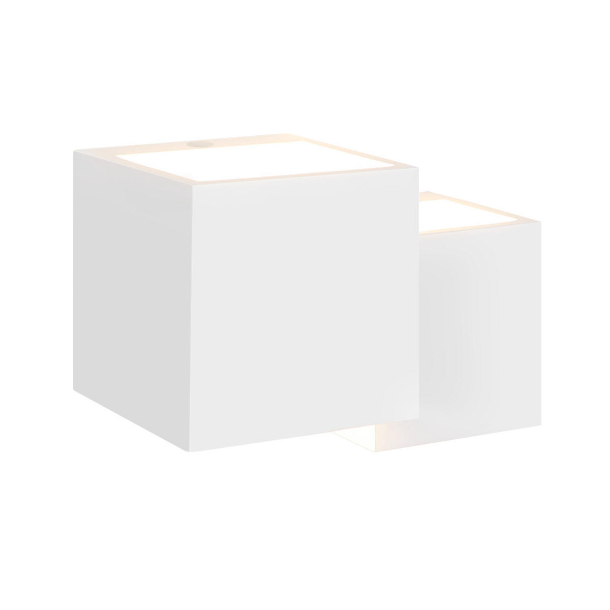 LED - WANDLEUCHTE Wellthun 13.5/11.5/19.7 cm - Weiß, Metall (13.5/11.5/19.7cm) - ZMH