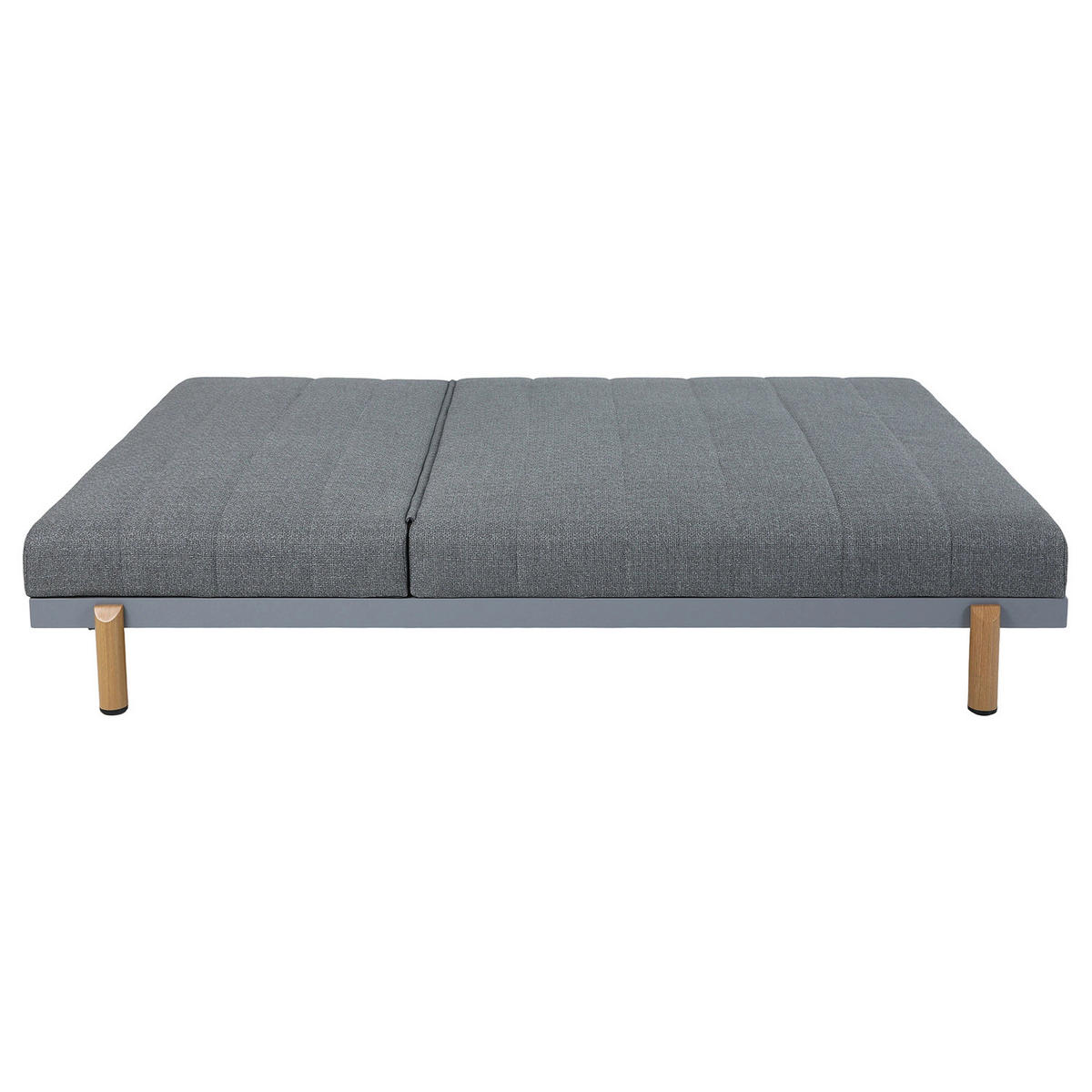 LOUNGESOFA - Olefin - Grau - Grau, Textil/Metall (200/147/38cm) - home24