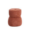 SITZPOUF Leyla Orange Ø40/46 cm - Orange, Holz (40/46/40cm) - Light & Living